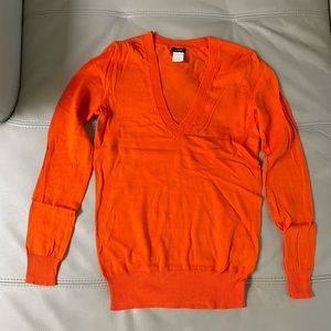 New JCrew Sweater long sleeve orange color